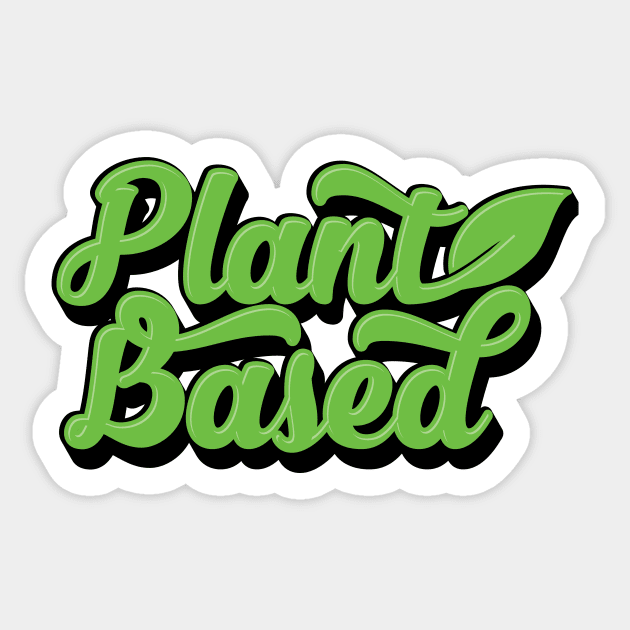 Plant Based vegan t shirt Sticker by gezwaters